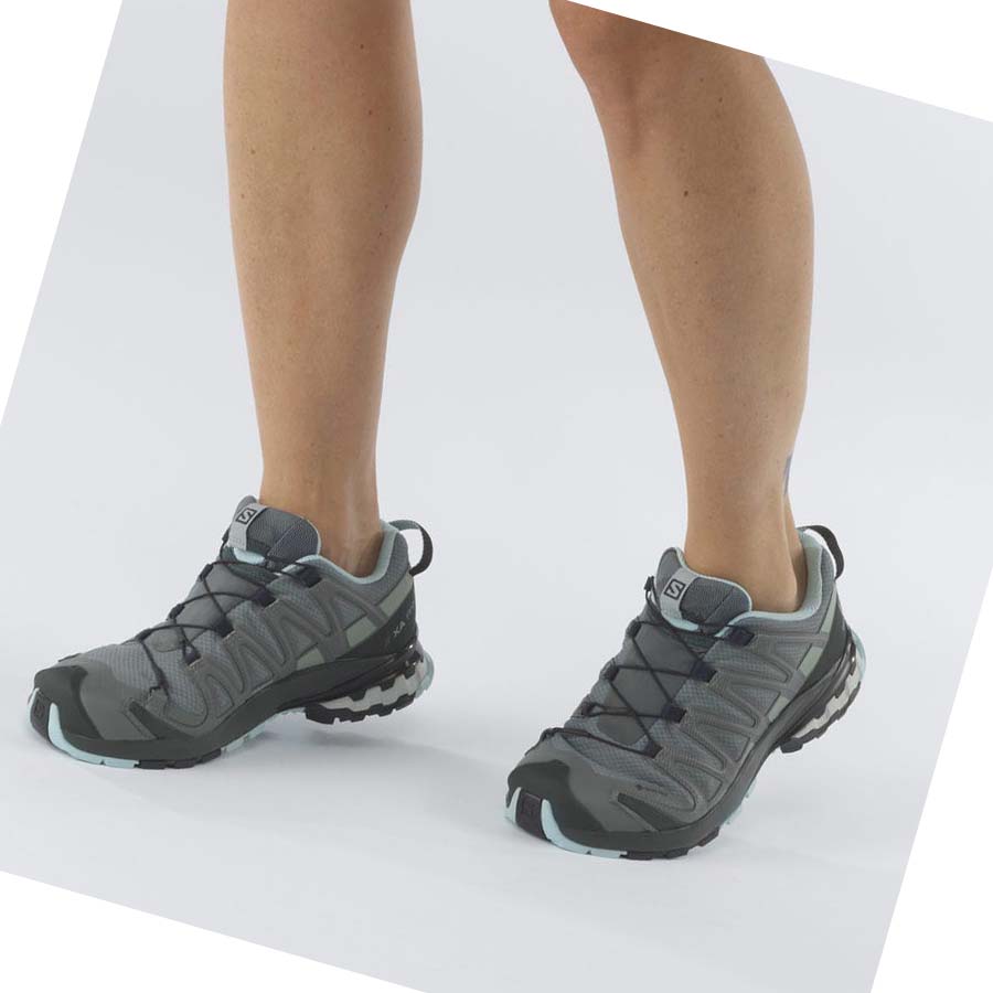 Salomon WoXA PRO 3D v8 GORE-TEX Túracipő Női Zöld | HU 2797FDN